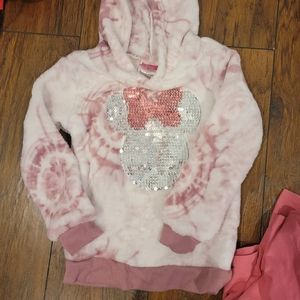 Minnie Mouse faux fur hoodie